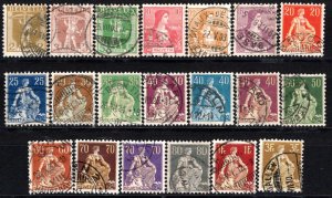 Switzerland Scott # 126 - 145, used