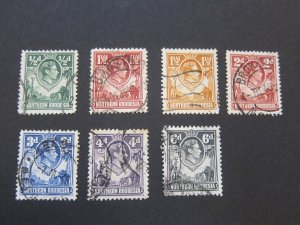 Northern Rhodesia 1938 Sc 25,29,30,32,34,36,38 FU