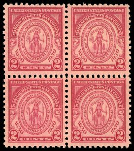 US Sc 682 MNH BLOCK of 4 - 1930 2¢ - Massachusetts Bay Colony - See Desc.