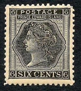 Prince Edward Island SG41 6d Black U/M (toned) 