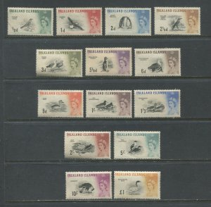 Falklands QEII 1960 set mint o.g. hinged