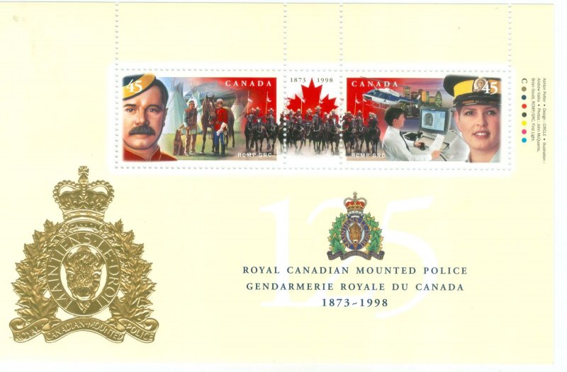 Bargains Galore Canada #1737b Canadian Mounted Police SS(2) MNH CV$2.00