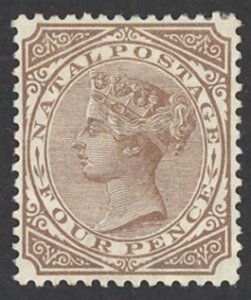 Natal Sc# 70 MH 1882-1889 4p Queen Victoria