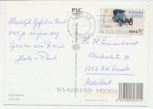 Postcard / ATM stamp Spain 2002 Car - Oldtimer - Peugeot