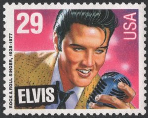 SC#2721 29¢ American Music Series: Elvis Presley Single (1993) MNH