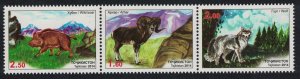 Tajikistan Sheep Wolf Boar Fauna Strip of 3v 2014 MNH SG#509-511