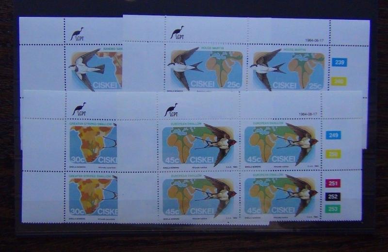 Ciskei 1984 Migratory Birds set in block x 4 MNH  