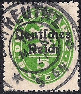 Bavaria #O52 5pf Official SUPERB CANCEL Stamp used VF