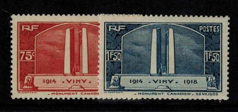 France #311-12 Mint Hinged 15% of SCV $25  **FREE SHIPPING**