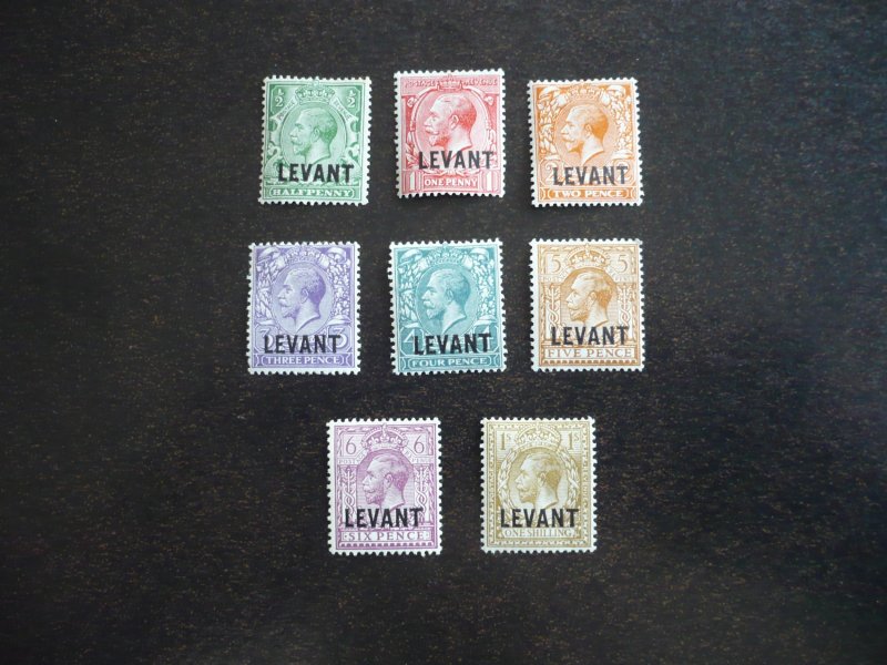 Stamps -British Office in Turkey-Scott#46-53-Mint Hinged Part Set of 8 Stamps