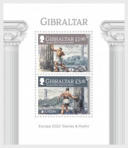 Gibraltar - Postfris/MNH - Sheet Europa, Myths and Stories 2022