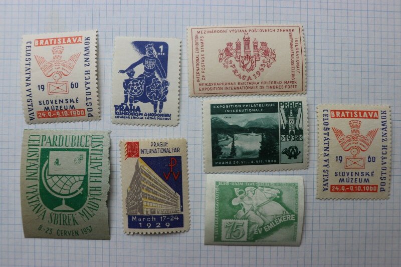 Czechoslovakia Czech Republic Philatelic Exhibition lot PRAGA Stamp label ad