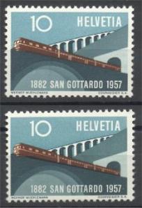 SWITZERLAND, 10 CENTIMES TRAIN, BOTH TYPES MNH