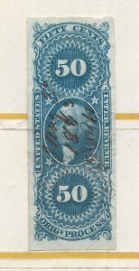 U.S. #R60a The 1861 50 Cent Origination Process Imperforate Used C.V. $5.50