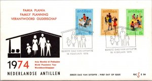 Netherlands Antilles 1974 FDC - Family Planning - J8508