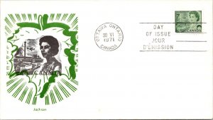 Canada 1971 FDC - Green Cachet - Ottawa, Ont - 7c Stamp - J4007