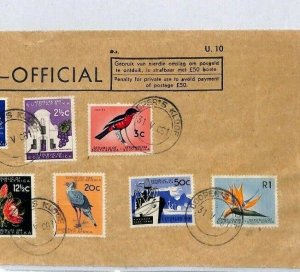 SOUTH AFRICA 1961 Set R1 BIRDS Cooper's Kloof Official Cover {samwells}BA185