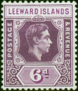 Leeward Islands 1938 6d Deep Dull Purple & Bright Purple SG109 V.F MNH