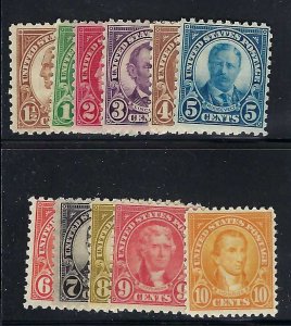 US Scott #553-562 Mint NH OG VF