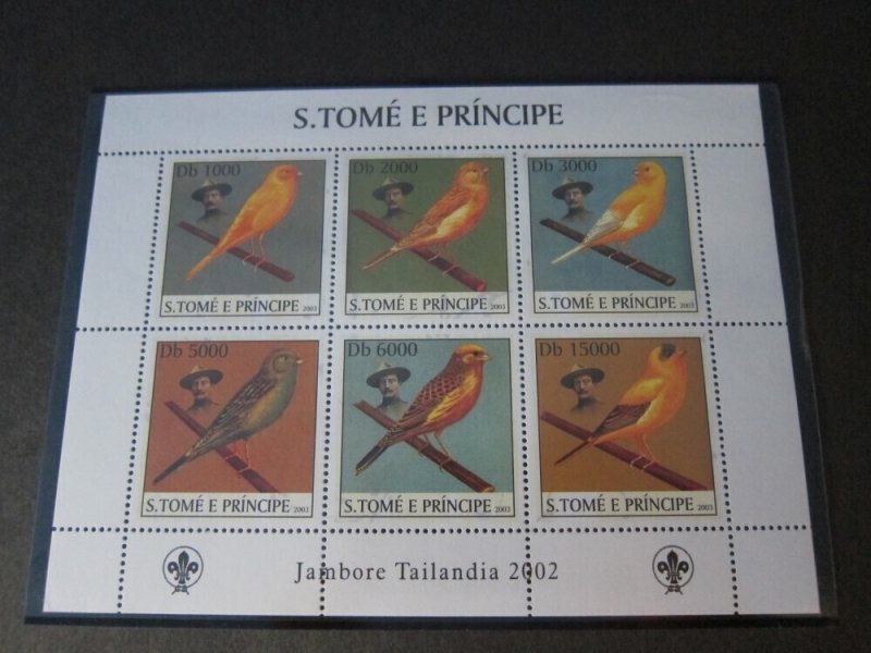 St. Thomas & Prince Islands 2003 Sc 1500 Bird set MNH