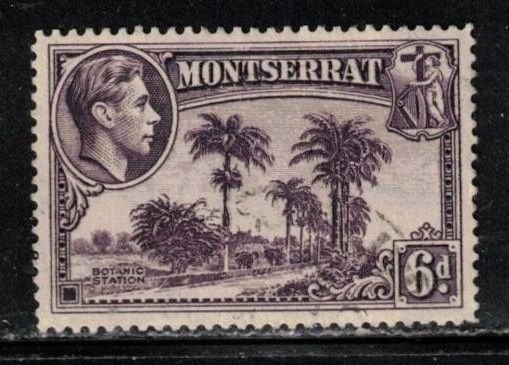 MONTSERRAT Scott # 98 Used - KGVI & Botanic Station