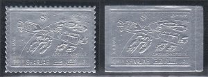 Sharjah # MI1065, Apollo-Soyuz, Silver Foil Stamps, Perf & Imperf Mint NH