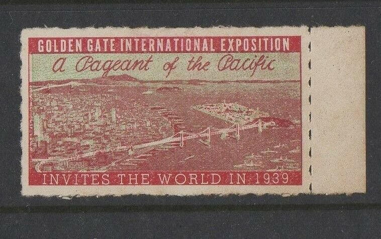 USA - 1939 Golden Gate International Expo Invites the World version 1 MH OG