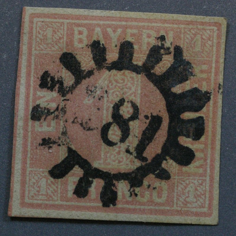 Bavaria #4 XF Used Numeral Cancel HRM