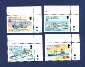 SOUTH GEORGIA & SANDWICH ISLANDS - Sc 266-69 - MNH - Royal Navy, Oil Tanker 2001