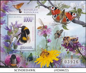 HUNGARY - 2021 POLLINATING INSECTS - MIN. SHEET MINT NH