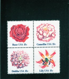 1876-1879 Flowers, MNH blk/4