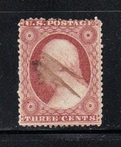 United States stamp #25, used, type 1, perf. 15.5,  SCV $180.00 