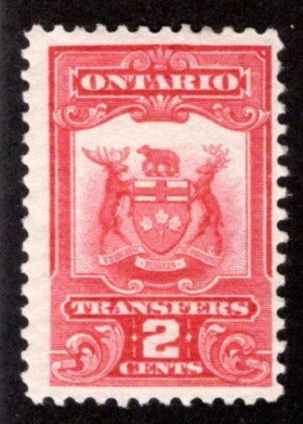 van Dam OST1 - MLH - 1910-1926 Transfers - 2c pale red, Canada Revenue