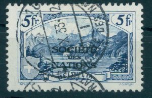 SWITZERLAND, LEAGUE OF NATIONS, 5 Francs changed Color from 1928, VFU