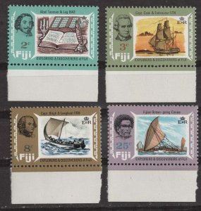 Fiji # 293-96 Explorers of Fiji Islands (4) Mint NH