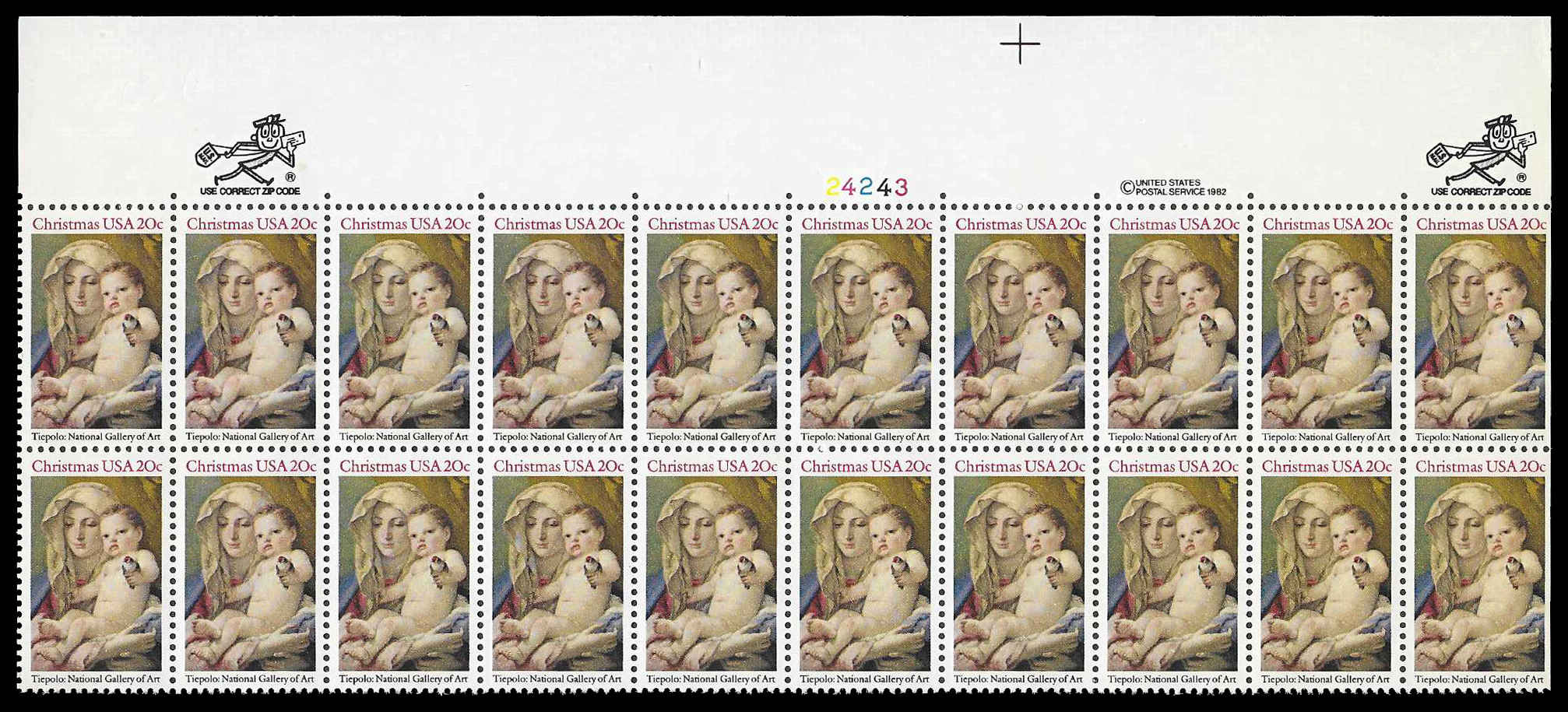 PCBstamps US 2026 PB 4 00 20x20c Christmas Madonna MNH PB20 1