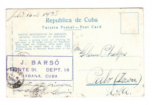 Cuba  post card 1928