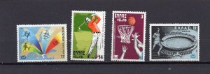 GREECE 1979-1981 SPORTS SET OF 4 STAMPS MNH