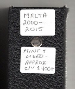 MALTA COLLECTION, 2000-2015 on Pages in a binder - REDUCED $40!