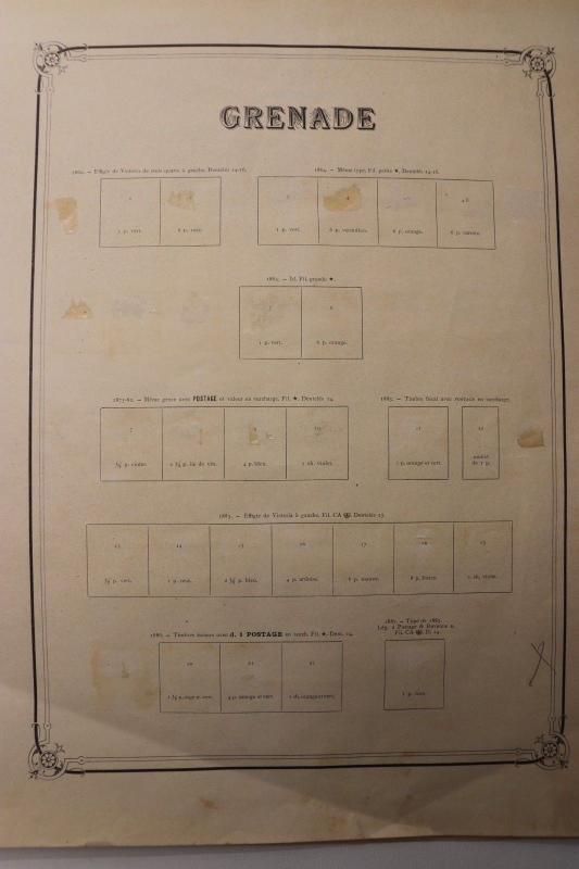 Grenada British colony Grenade early specialist album pages used empty blank