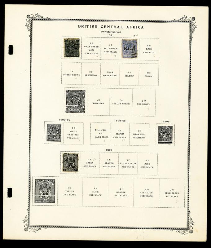 British Central Africa 1800s to 1907 Stamp Collection