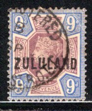 Zululand #9  VF,  Used,  CV $135.00   ....   7170008