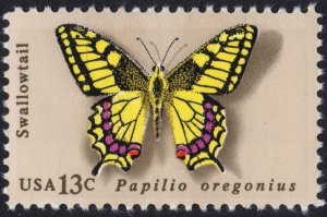 SC#1712 13¢ Butterflies: Swallowtail Single (1977) MNH