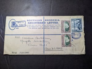 1949 Registered British South Rhodesia Cover Umtali to Auckland New Zealand