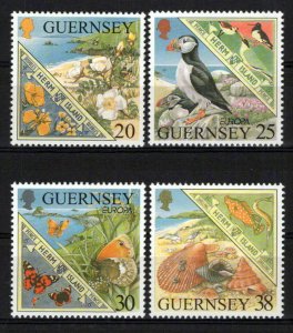 Guernsey 680-683 MNH Marine Life Butterflies Birds Flowers ZAYIX 0524S0099M