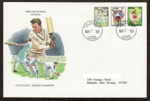 Guyana 1985 FDC Cricket Champ!