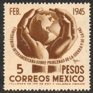 MEXICO 794, $5P Conference on War & Peace. UNUSED, H OG. VF.