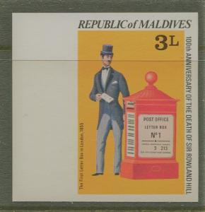 Maldives -Scott 796 - Rowland Hill -1979 - MNH - imperf.- Single 3L Stamp