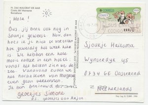 Postcard / ATM stamp Spain 1999 Clever & Smart