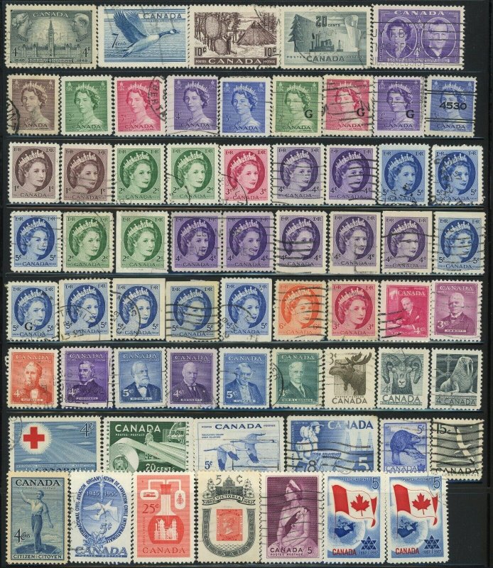 500+ Canada Postage Stamp Collection 1897-1984 Used